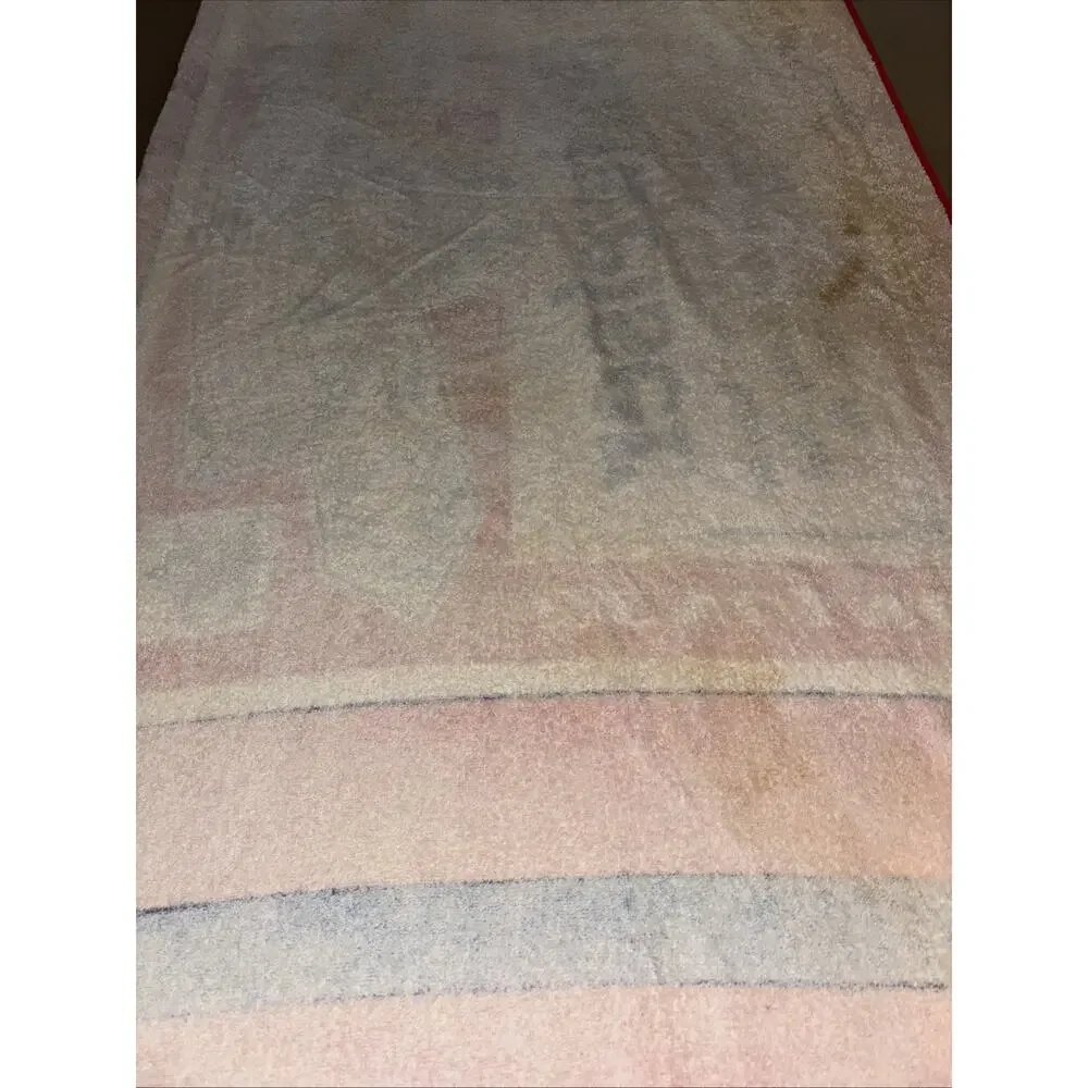 Vintage 90s Budweiser Anheuser-Busch Beach Towel Red King of Beers Label Print